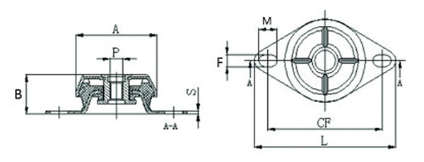 JA型 橡胶减振器 JA型 橡胶减振器
